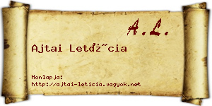 Ajtai Letícia névjegykártya